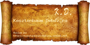 Kesztenbaum Debóra névjegykártya